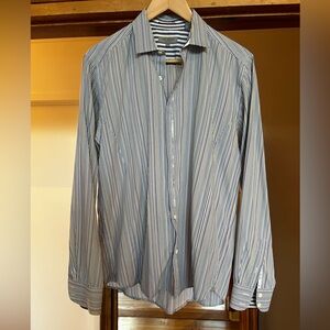 Ted Baker London striped button down collared shirt size 4 or Medium
